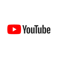 youtube logo on a black background