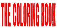the coloring book logo on a black background