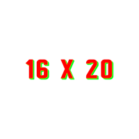 a black background with the words 16x20 on it